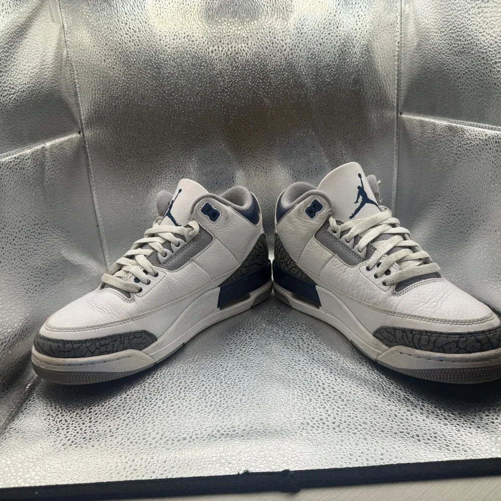 Size 8 Air Jordan Air Jordan 3 Retro Midnight Navy Mens Sneaker Shoes CT8532-140